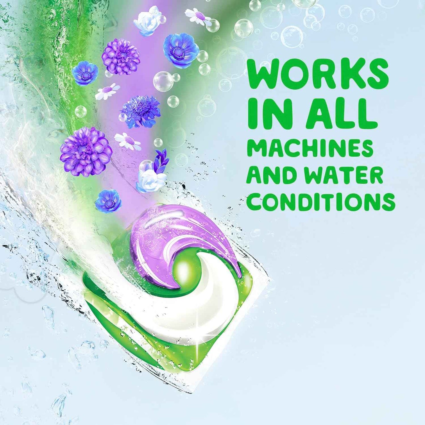 Gain Super Flings Laundry Detergent Pacs, Dewdrop Dream scent, clean and fresh washing detergent laundry soap pacs