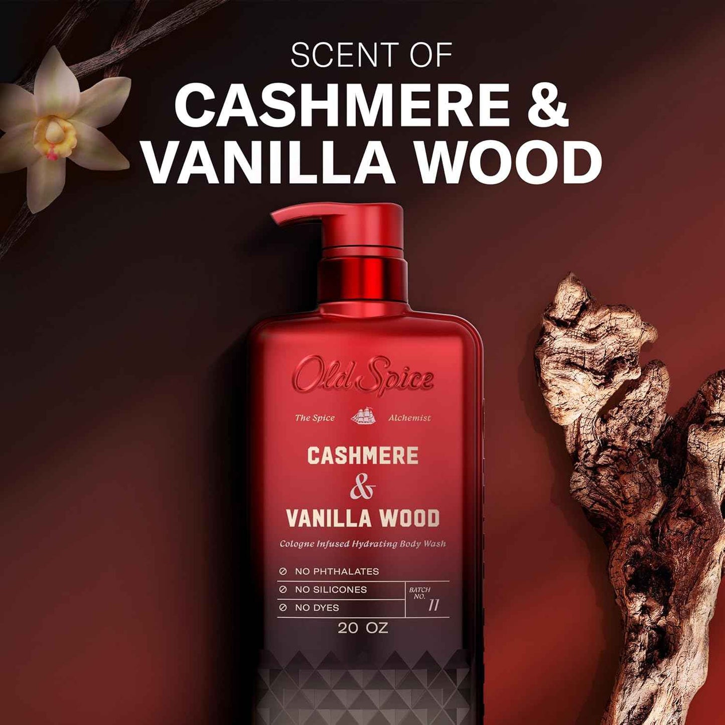 Old Spice Body Wash for Men, The Spice Alchemist Collection, 24/7 Cologne Infused Hydration, No Trade Off Formula, Free of Phthalates Silicones & Dyes, 20 oz