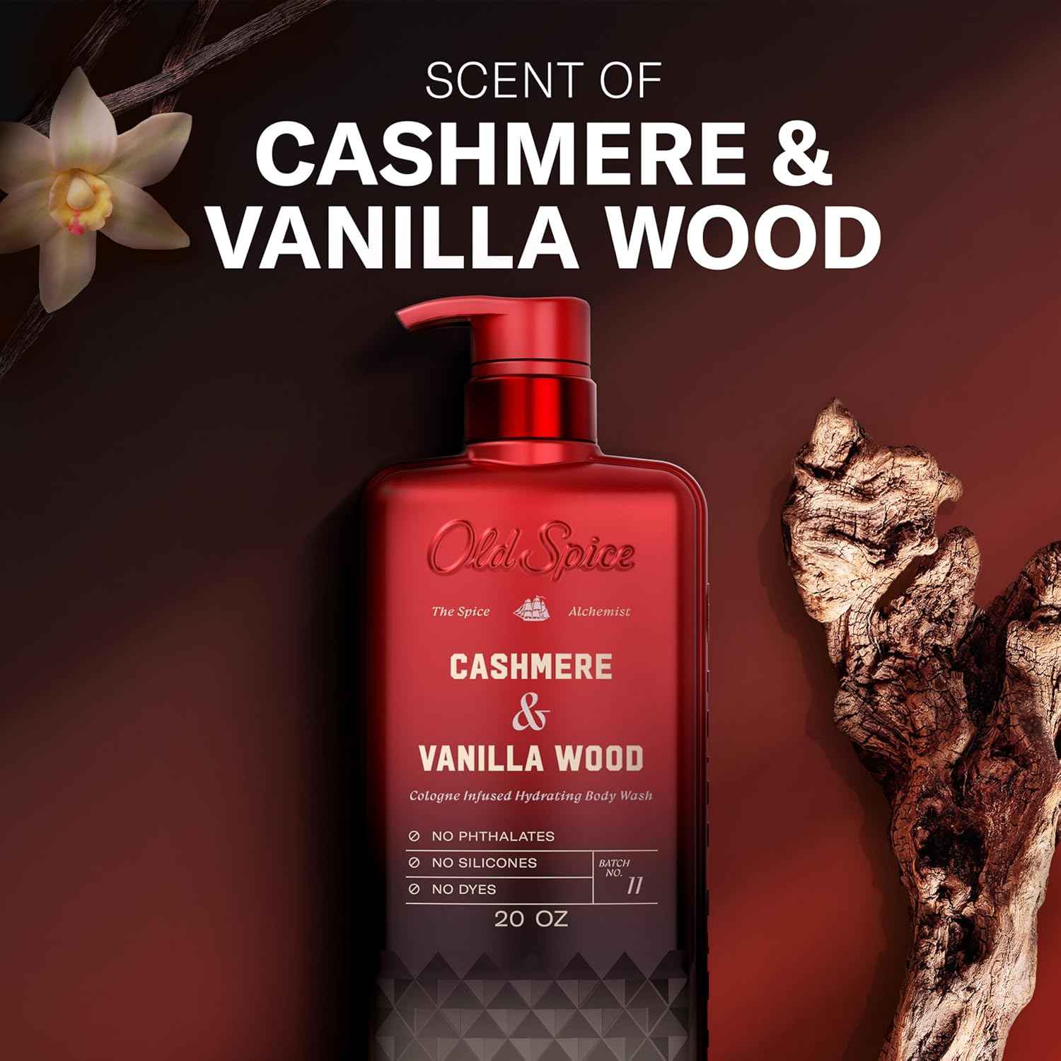Old Spice Body Wash for Men, The Spice Alchemist Collection, 24/7 Cologne Infused Hydration, No Trade Off Formula, Free of Phthalates Silicones & Dyes, 20 oz
