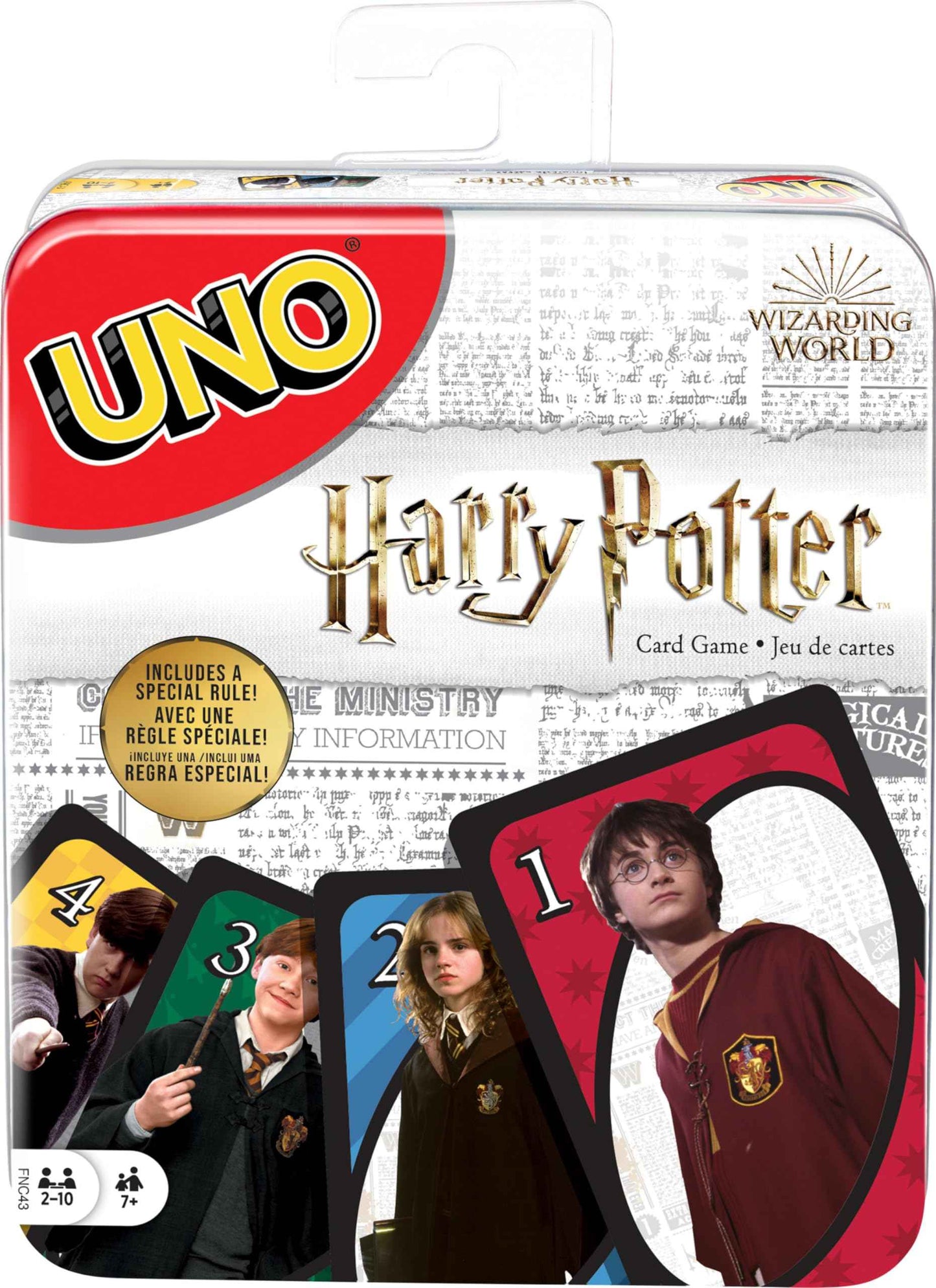 Mattel Games UNO Card Game, Gifts for Kids and Family Night, Themed to Video Game, Travel Games, Storage Tin Box