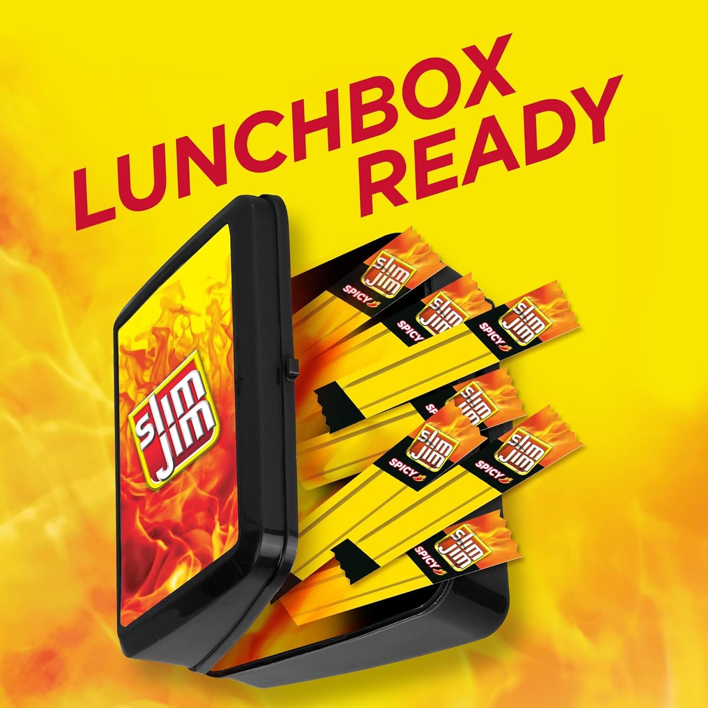 Slim_Jim_Smoked_Meat_Sticks,_Spicy_Flavor,_6g_Protein_Per_Serving,_Snack_Size,_Father's_Day_Snack_Gift_for_Dad,_0.28_oz._(14_Count)