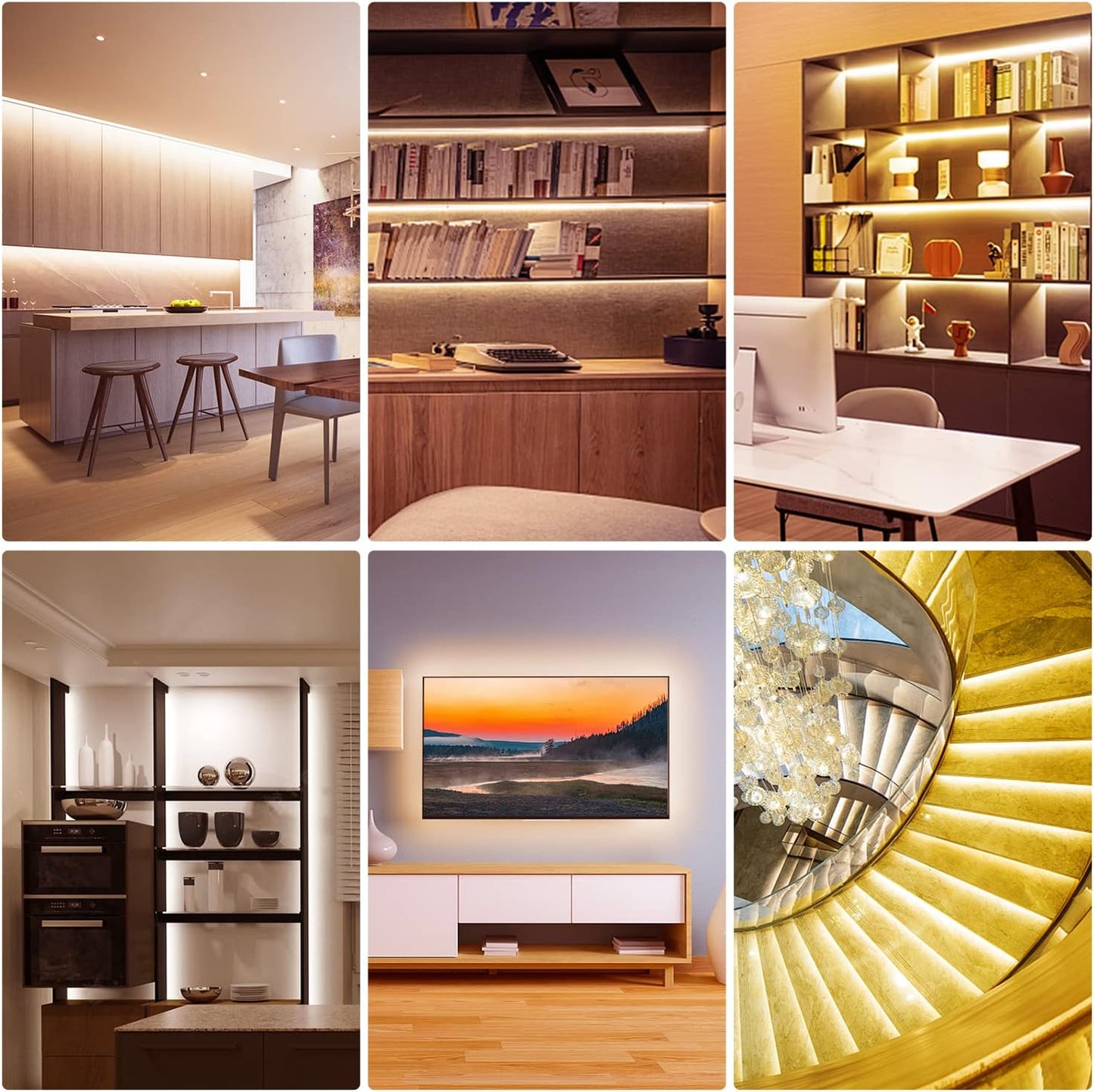 DAYBETTER_Under_Cabinet_Lights,_6_PCS_Under_Cabinet_Lighting_with_Remote,_Dimmable_LED_Strip_Lights_for_Bedroom,_LED_Lights_for_Kitchen_Cabinet,_Counter_Shelf_2700K-6500K_Warm_to_Daylight_White,_9.8ft