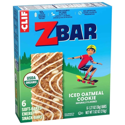 Zbar - Soft-Baked Energy Snack Bars - Non-GMO - 12g Whole Grains - USDA Organic Granola Bars - Snacks for Kids (6 Pack)