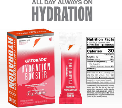 Gatorade_Hydration_Booster_Electrolyte_Drink_Mix_Powder_Packets,_Strawberry_Watermelon,_Advanced_Electrolyte_Blend,_No_Added_Colors,_No_Artificial_Sweeteners,_Essential_Vitamins_A,_C,_B3,_B5,_B6,_Makes_20_Fl_Oz_(6_Pack)