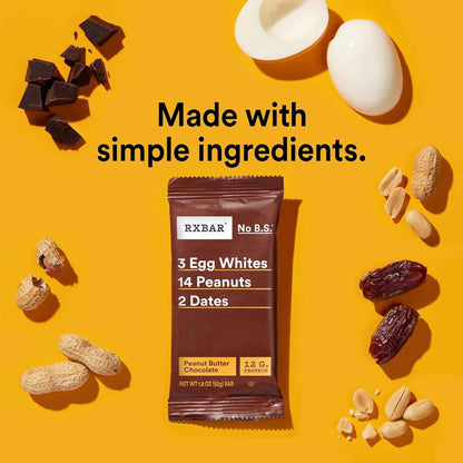 RXBAR Protein Bars, Protein Snack, Snack Bars, Peanut Butter Chocolate