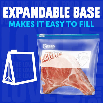 Ziploc_Quart_Food_Storage_Freezer_Slider_Bags,_Power_Shield_Technology_for_More_Durability,_136_Bags_Total