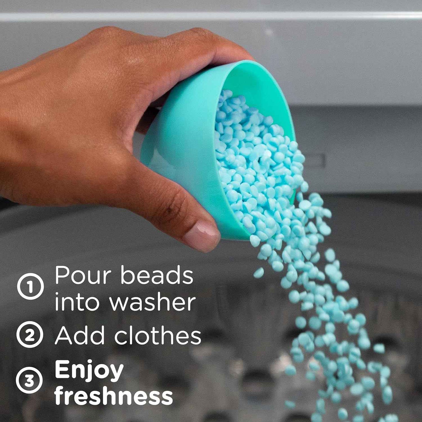 Downy Cool Cotton In-Wash Laundry Scent Booster Beads, 24 oz, laundry scent beads, Long-lasting Freshness