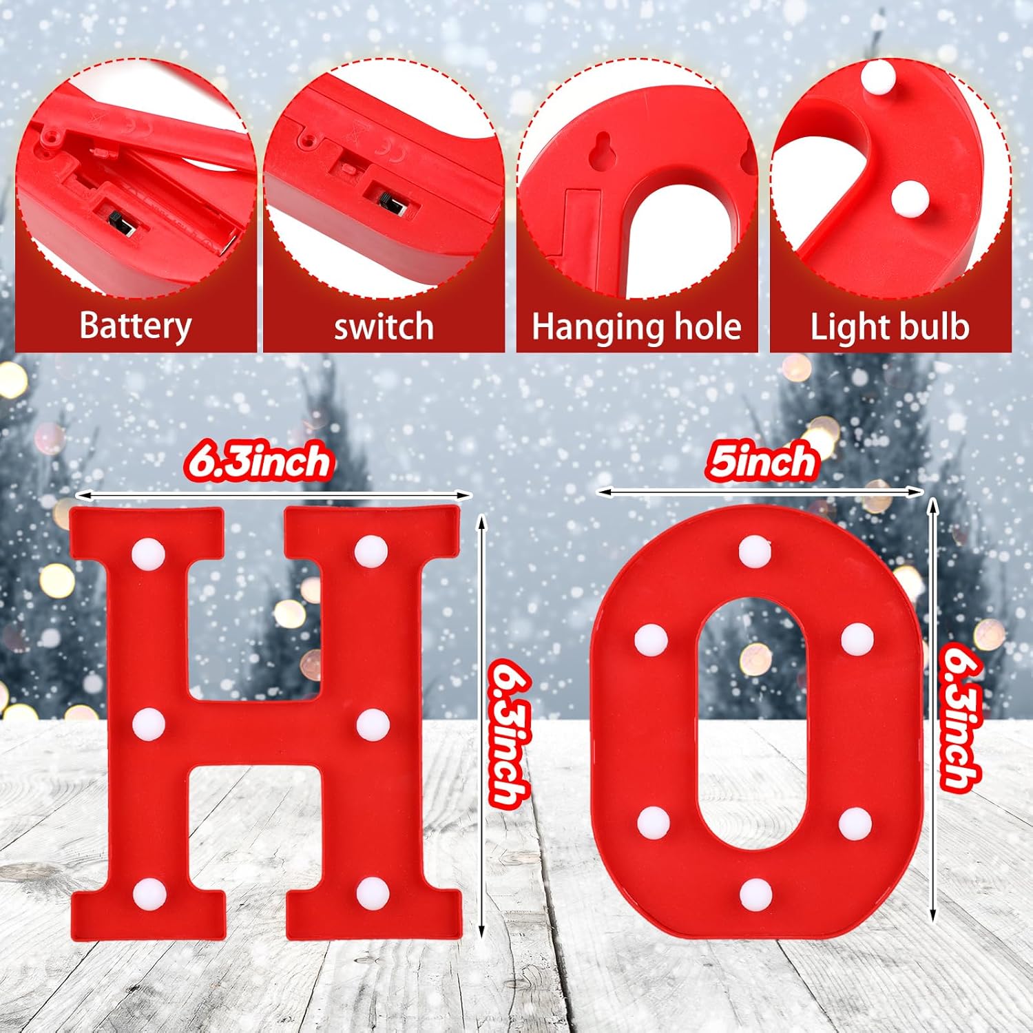 VIHOSE_Christmas_LED_Letter_Lights_Sign_Table_Indoor_Decoration_Light_up_Letters_Battery_Powered_Letter_for_Home_Bar_Christmas_Party_Bedroom_Tabletop_Indoor_Decoration_Gift_(HOHOHO)