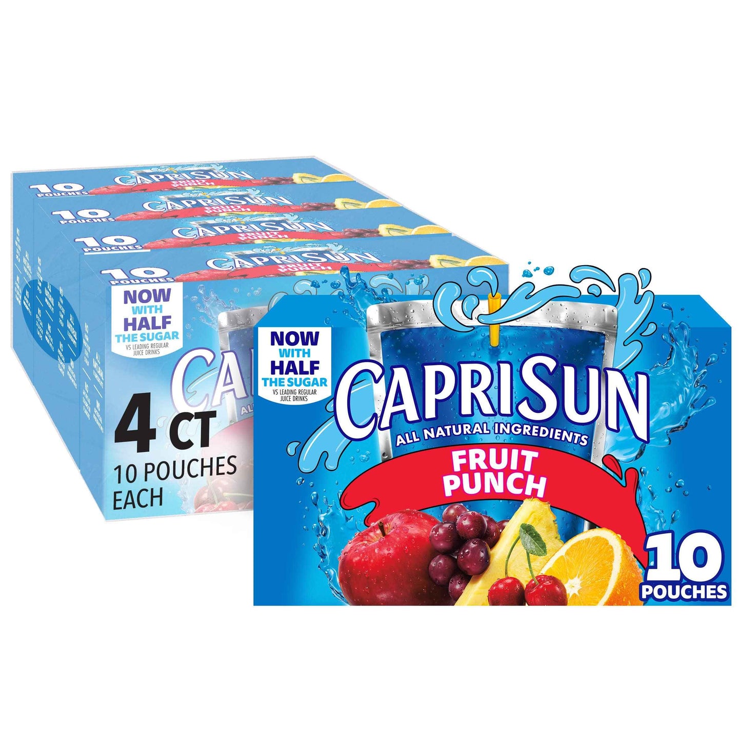 Capri Sun 100% Juice Fruit Punch Naturally Flavored Juice Blend