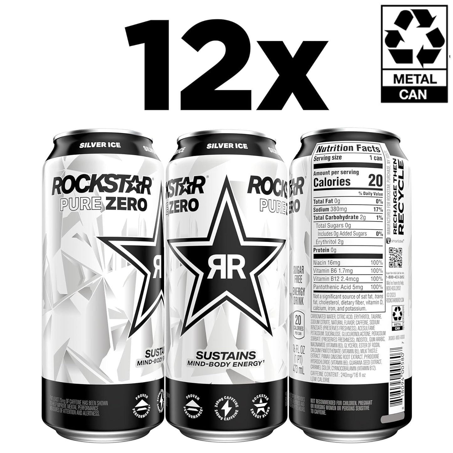 Rockstar_Pure_Zero_Energy_Drink,_Silver_Ice,_0_Sugar,_with_Caffeine_and_Taurine,_16oz_Cans_(Pack_of_12)_(Packaging_May_Vary)