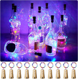 Aluan Wine Bottle Lights with Cork, 12 LED 10 Pack Fairy / String Lights Waterproof Battery Operated for Jar Party Wedding Christmas Festival Bar Decoration, Warm White