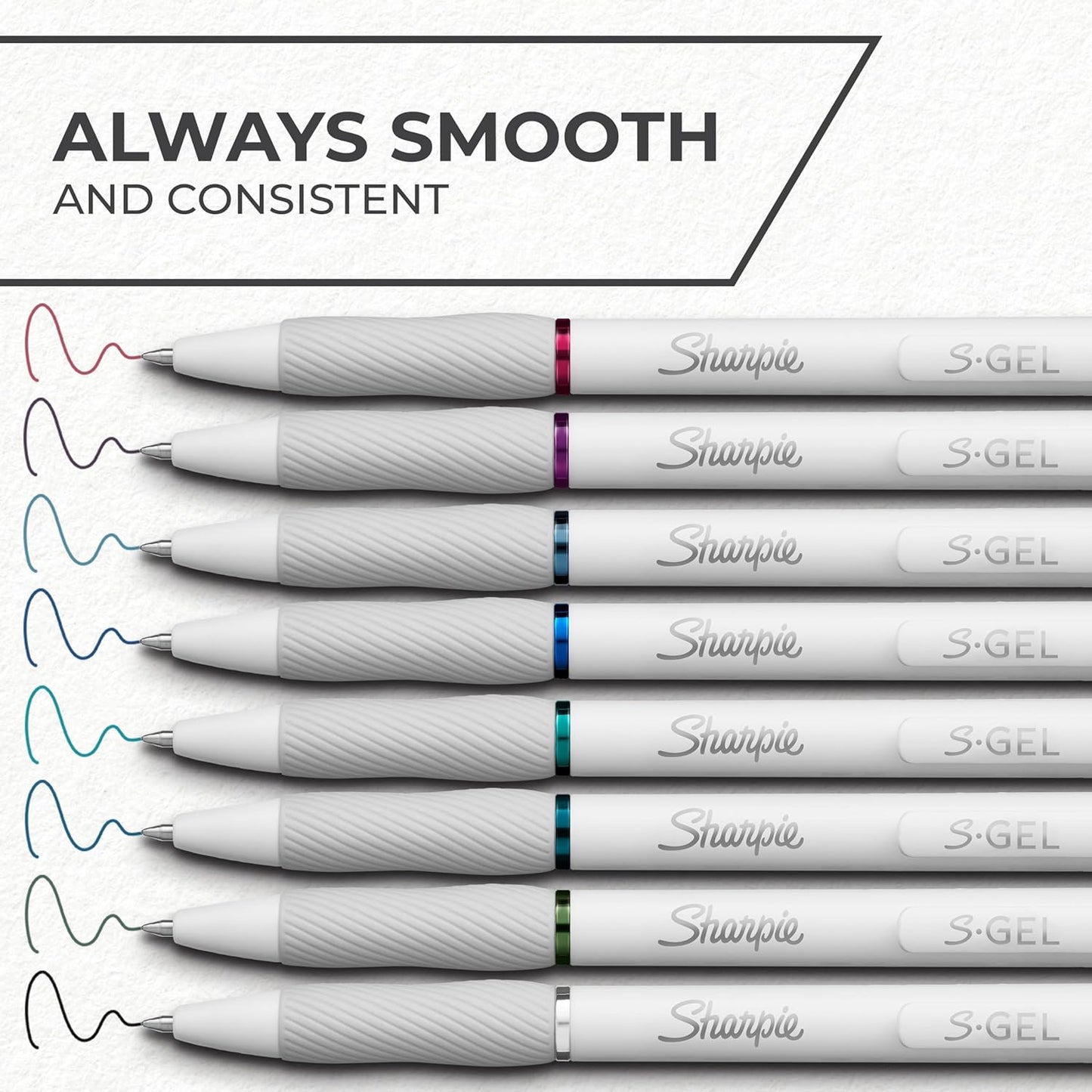Sharpie_S-Gel_Pens,_Fashion_Barrel_Gel_Pens,_Pearl_White_Body,_Medium_(0.7mm)_Point,_Bold_Ink_Colors,_12_Count