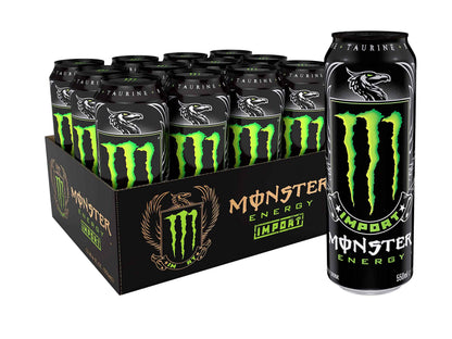 Monster Energy Import, Energy Drink, 18.6 Ounce | Pack of 12