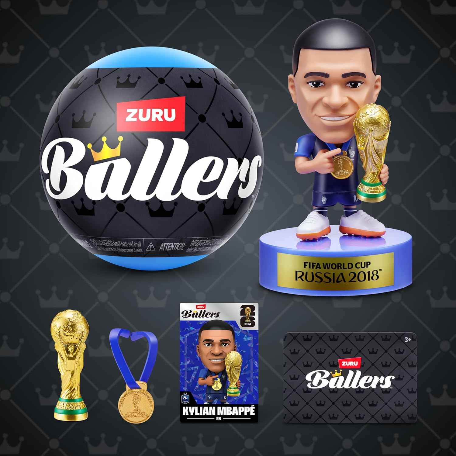 FIFA World Cup 2026™ Ballers Series 1 2 Pack by ZURU – Official Licensed Product Surprise Unboxing Soccer Collectible Sports Toy for Boys, Ages 3+