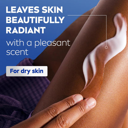 NIVEA_Skin_Firming_Melanin_Beauty_&_Hydration_Body_Lotion_with_Q10_and_Argan_Oil,_Firmer_Skin_in_as_Little_As_Seven_Days,_16.9_Fl_Oz_Pump_Bottle