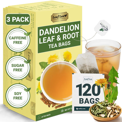Dandelion Leaf & Root Tea - 120 Tea Bags (Pack of 3)