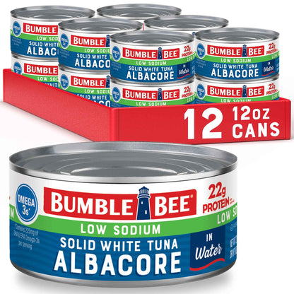Bumble Bee Solid White Albacore Tuna, Can - Wild Caught Tuna - 29g Protein per Serving, High in Omega-3s - Non-GMO Project Verified, Gluten Free, Kosher