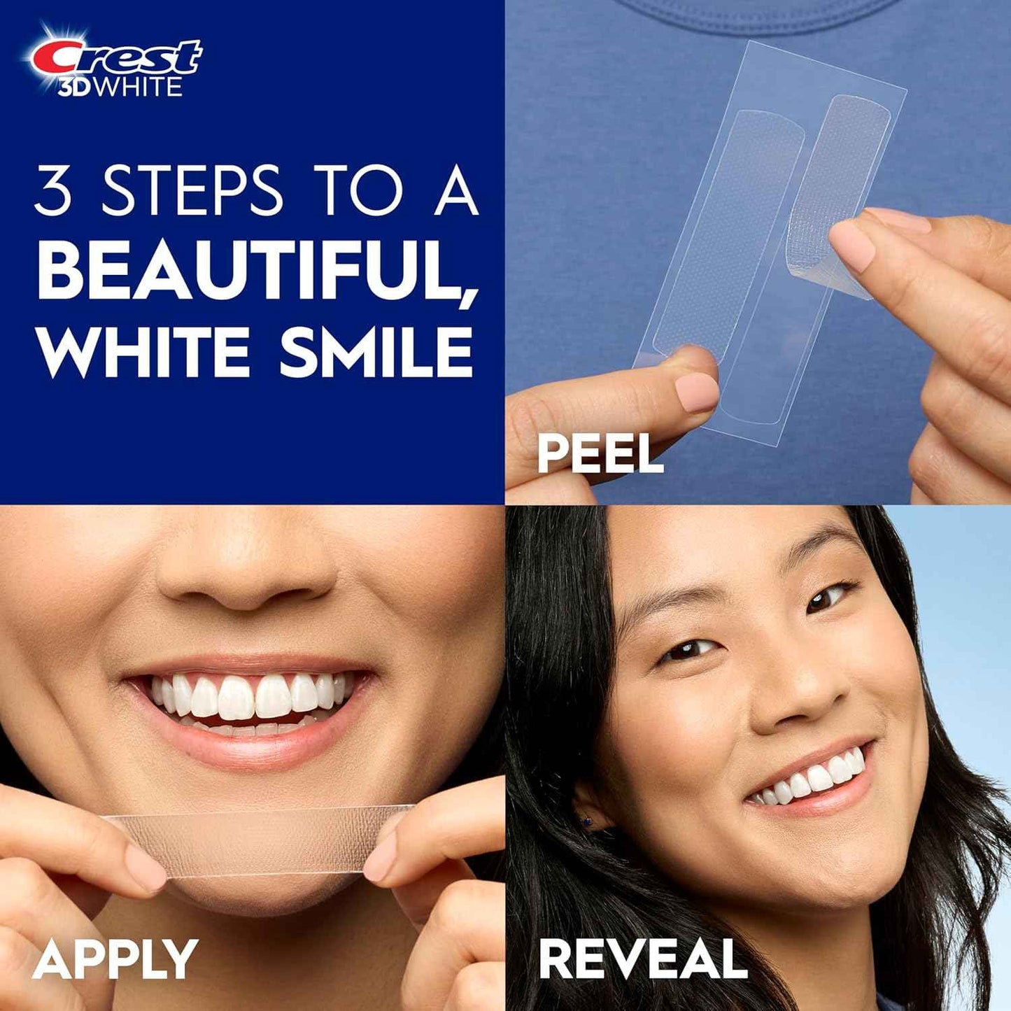 Crest 3D Whitestrips Vivid Plus, Teeth Whitening Strip Kit, 10 Treatments + 2 Bonus Treatments (Each with 1 Upper/1 Lower Strip), 24 Strips, 8 Levels Whiter, Teeth Whitening Kit
