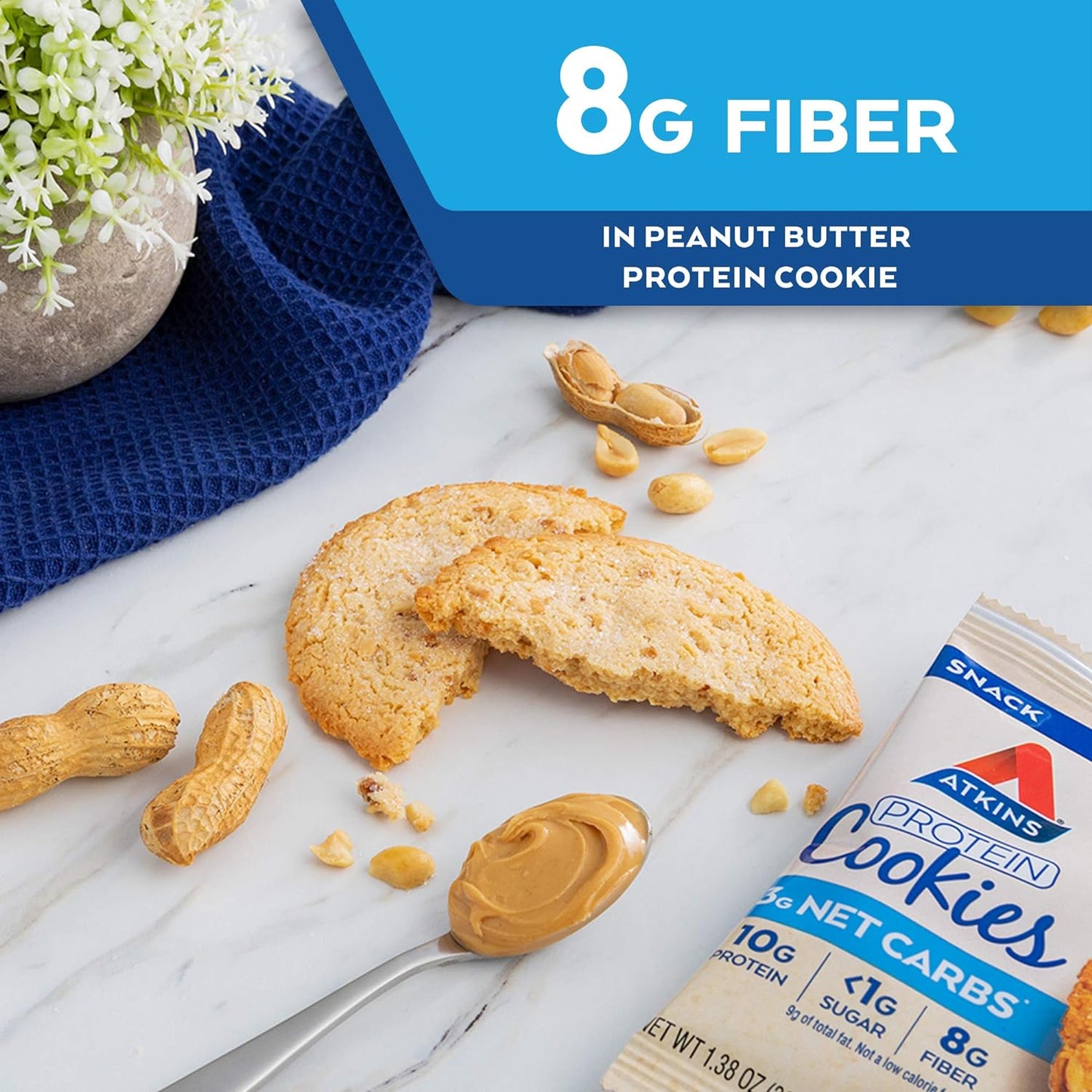 Atkins_Peanut_Butter_Protein_Cookie,_Protein_Dessert,_Rich_in_Fiber,_3g_Net_Carb,_1g_Sugar,_Keto_Friendly,_4_Count_Snack_Biscuit