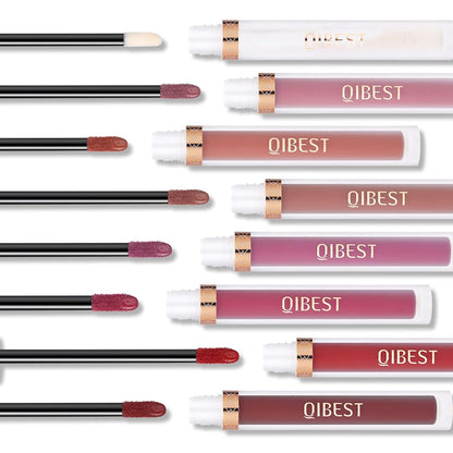 QiBest_7Pcs_Matte_Liquid_Lipstick_Set_with_Lip_Plumper,_Waterproof_and_Velvet_Lip_Makeup_Gloss_Lipgloss_Silky_Smooth_Flawless_Glossy_Lip_Care_Cosmetic