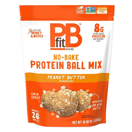 PBfit No Bake Peanut Butter Protein Ball Mix – Office Desk Snack with 8g Plant Protein for Between-Meeting Fuel