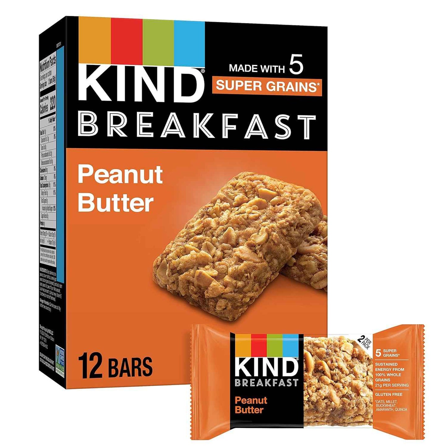 KIND Breakfast Protein Bars – Office Desk Drawer Snack for Busy Professionals, 8g Protein Grab-and-Go