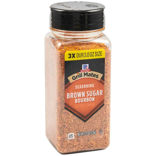 McCormick Grill Mates Brown Sugar Bourbon Seasoning, 9.75 oz – Portable Patio & Camping Shake for Grilled Ribs, Chicken, and Steak