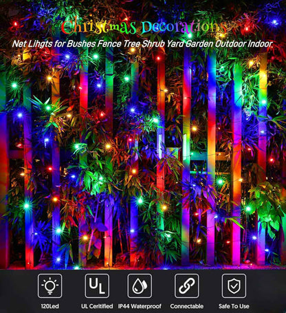 Brightever LED Christmas Net Lights – Cozy Living Room and Bedroom Holiday Decor Accent