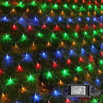 FUNPENY Christmas Mesh Lights – 8 Mode Ambient Decor for Bedroom Window, Staircase and Indoor Tree