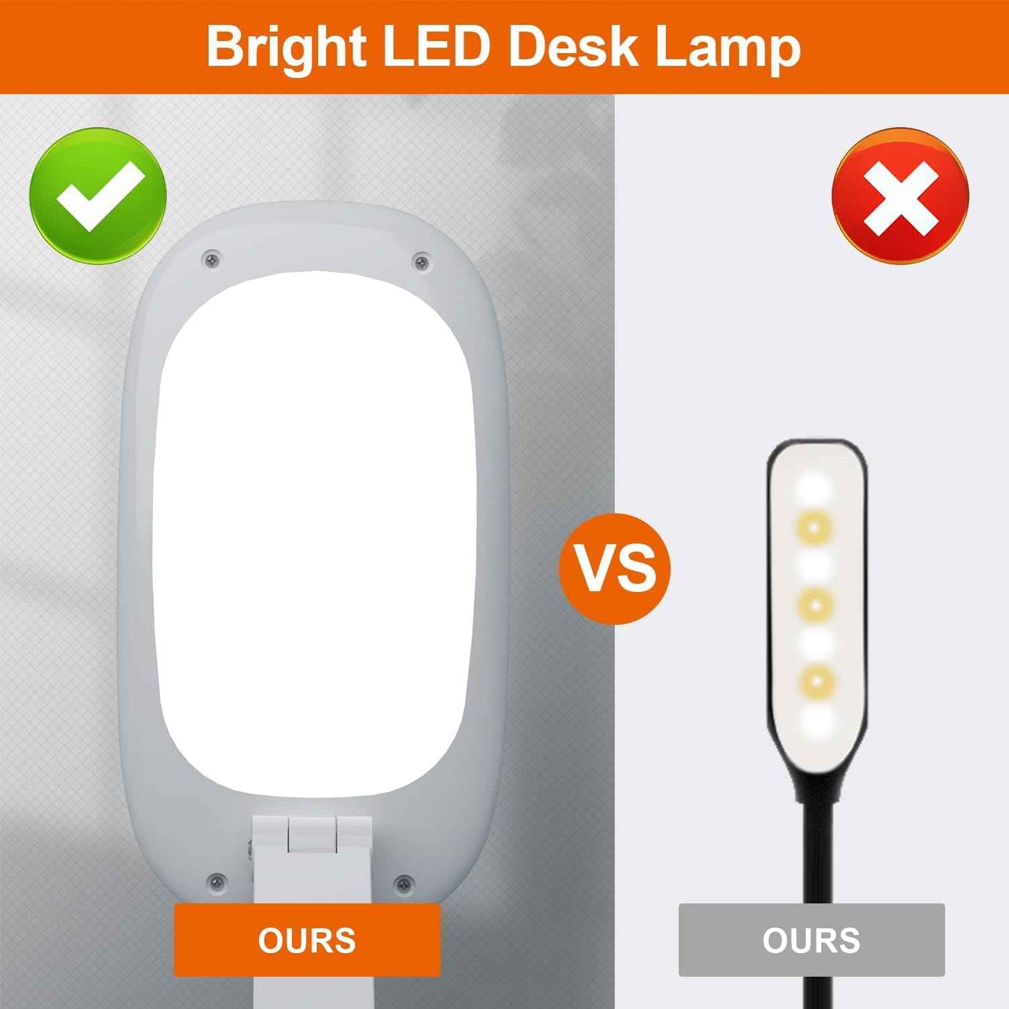 Glowave FoldPro Slim Lamp – Nightstand Reading Light, Neutral White in a Folding Two-Bracket Design