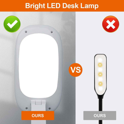Glowave FoldPro Slim Lamp – Nightstand Reading Light, Neutral White in a Folding Two-Bracket Design