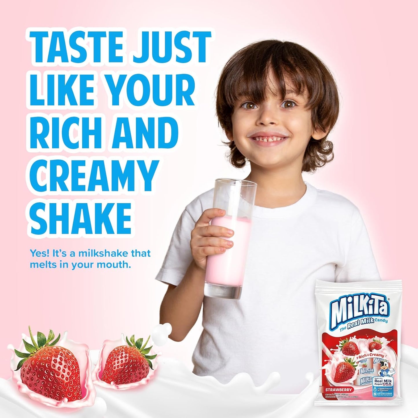 9 flavor variants including strawberry, honeydew, banana, cappuccino, chocolate, vanilla, neapolitan mix, tropical mix, and juicy