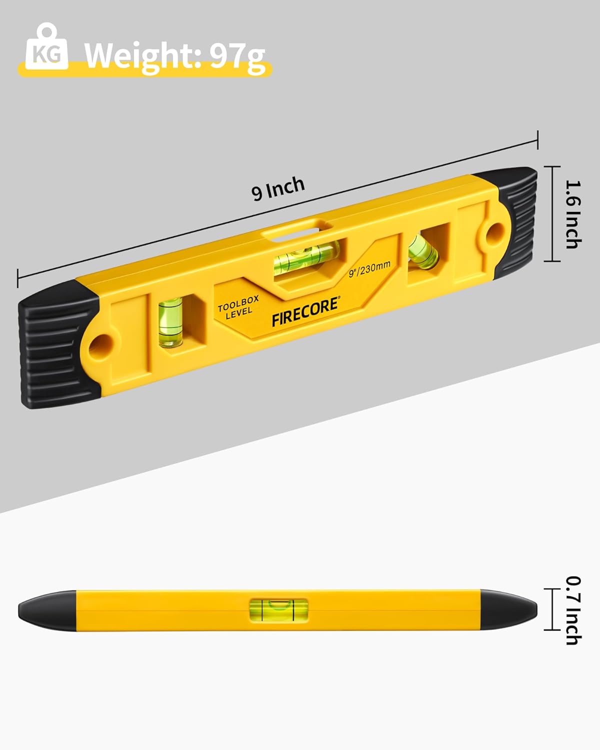 9-inch compact footprint with integrated hanging holes for storage