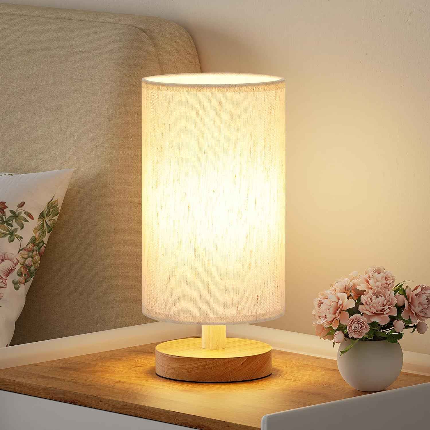 Fenmzee Bedside Lamp for Birthday Gifting - 9-Inch Decor Lamp with Decorative Pattern Shades for Her and New Apartment