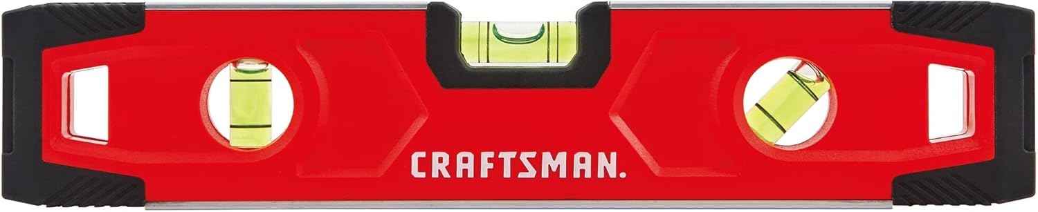 CRAFTSMAN 9 in. Magnetic Torpedo Level – All-Weather Hand Tool for Exterior Construction and Patio Builds