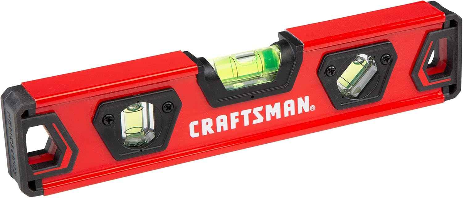 CRAFTSMAN Compact Torpedo Level – Weather-Ready Leveling for Patio Builds, Deck Framing, and Deck Stairs