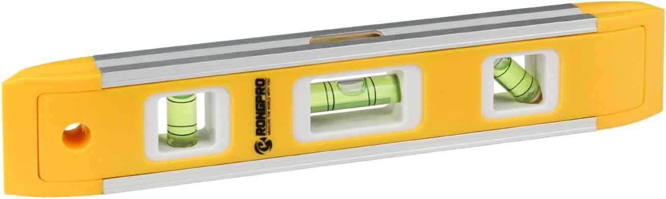 WORKPRO 9 Inch Magnetic Torpedo Level – Align Outdoor Fence Posts, Deck Rails, and Patio Ledger Boards on the Jobsite