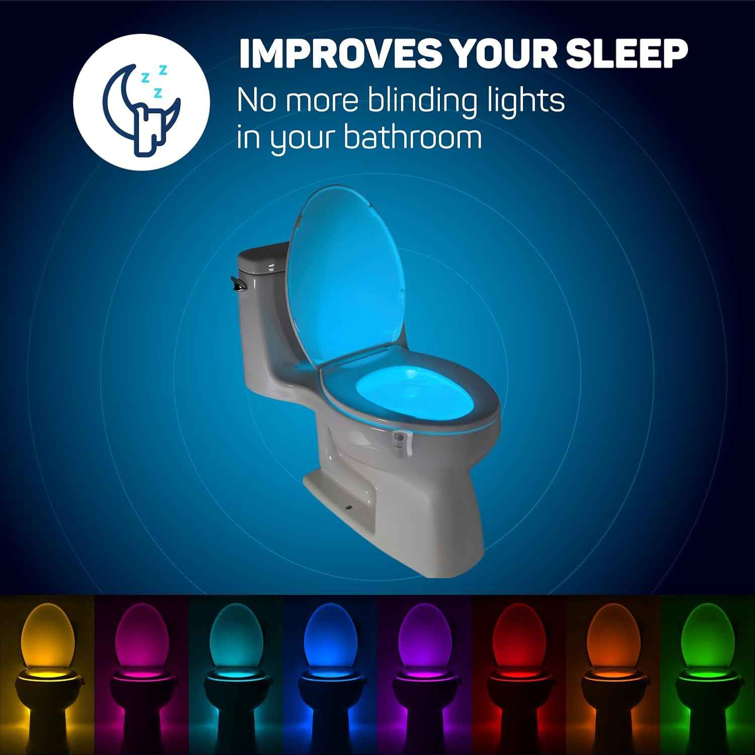 ToiLight Toilet Bowl Night Light – Potty Training Glow Light for Kids Bathroom with Fun Color Rotation