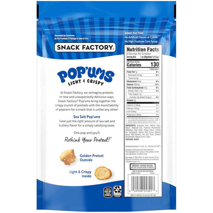 Snack Factory Pop'ums Pretzel Snacks – Lunchbox-Ready Crunchy Bite for School and After-School