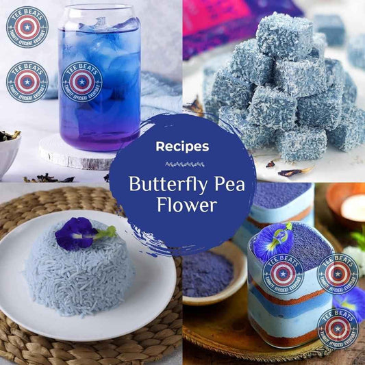 BLUE TEA Butterfly Pea Herbal Pyramid Tea – Calming Lavender Blend for Mindful Bath Time & Meditation Space, 10 Bags