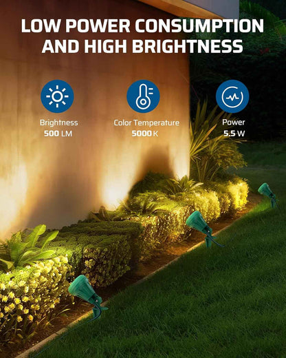 DEWENWILS 500LM LED Landscape Spot Light – Practical Birthday Gift for Mom, Dad, and DIY Home Improvement Enthusiasts