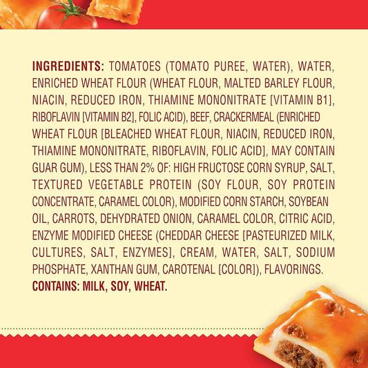 Chef Boyardee Beef Ravioli 15 oz Cans – Office Break Room Microwave Meal for Back-to-Back Workdays