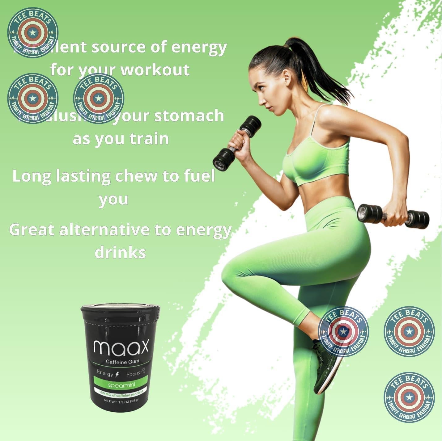 Maax_Caffeine_Energy_Gum_|_Focus_125mg_of_per_piece_Spearmint_25_pieces_container