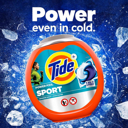 Tide Power Pods Sport Laundry Detergent Pacs, Advanced Sweat + Stain Fighter