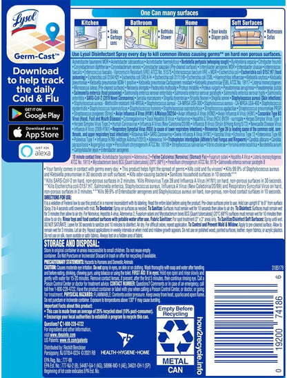 Lysol Disinfectant Spray, Sanitizing and Antibacterial Spray, For Disinfecting and Deodorizing, Crisp Linen, 12.5 Fl. Oz (Pack of 12)