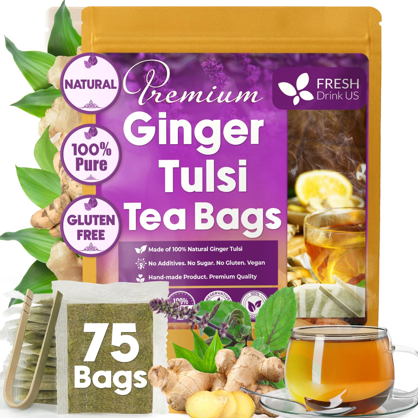 Tulsi Ginger - 75 Tea Bags