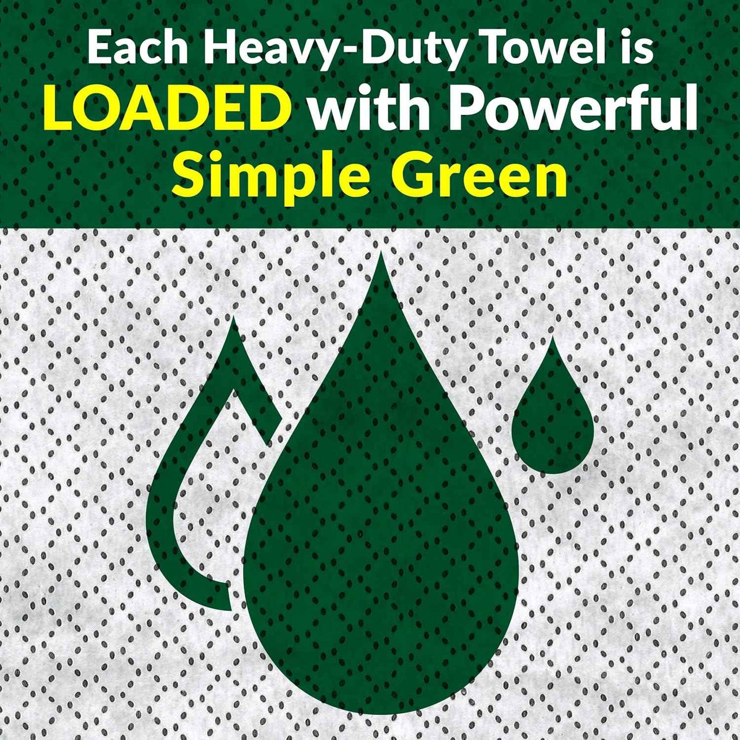 Simple Green Professional Grade Heavy-Duty Cleaning and Degreasing Towels, All-Purpose Cleaning Wipes, 75 count