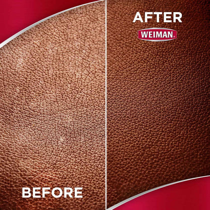 Weiman Leather Cleaner & Conditioner - Cleans, Restores & Protects Leather, UV Protection Prevent Cracking & Fading, For Car Seats, Sofas, Shoes, Bags & All Finished Leather Surfaces, 2 Pack, 22 FL Oz