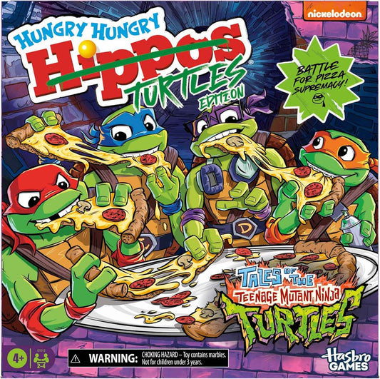 Hungry Hungry Hippos: Teenage Mutant Ninja Turtles Edition Game | Ages 4 and Up | 2 to 4 Players | Kids Board Games | Gifts for Preschoolers | Easter Gifts for Boys and Girls (Amazon Exclusive)