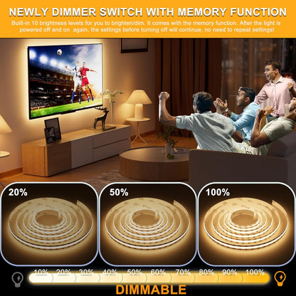 PAUTIX_5V_COB_LED_Strip_Light_USB_Powered,_6.56–9.84FT_Dimmable_Warm_to_Cool_White_(2700K–6000K),_CRI90+_640_LEDs_1200lm,_Flexible_Under_Cabinet_&_TV_Backlight_for_Home_DIY_Lighting